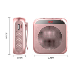 S17 Mini Portable Tour Guide Teaching Loudspeaker with Screen Display, S17 (Cool Black)