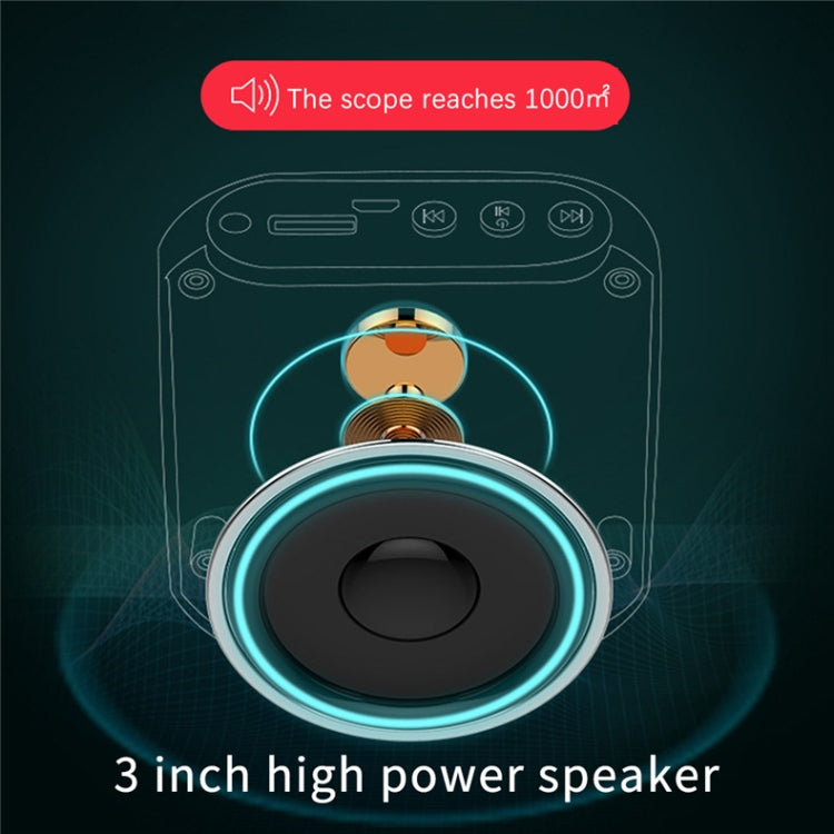 S17 Mini Portable Tour Guide Teaching Loudspeaker with Screen Display, S17 (Rose Gold), S17 (Bright White)