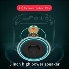 S17 Mini Portable Tour Guide Teaching Loudspeaker with Screen Display, S17 (Cool Black)