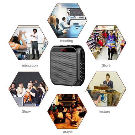 Minialtavoz portátil para enseñanza y guía turística S17 con pantalla de visualización, S17 (oro rosa), S17 (negro frío), S17 (blanco brillante)