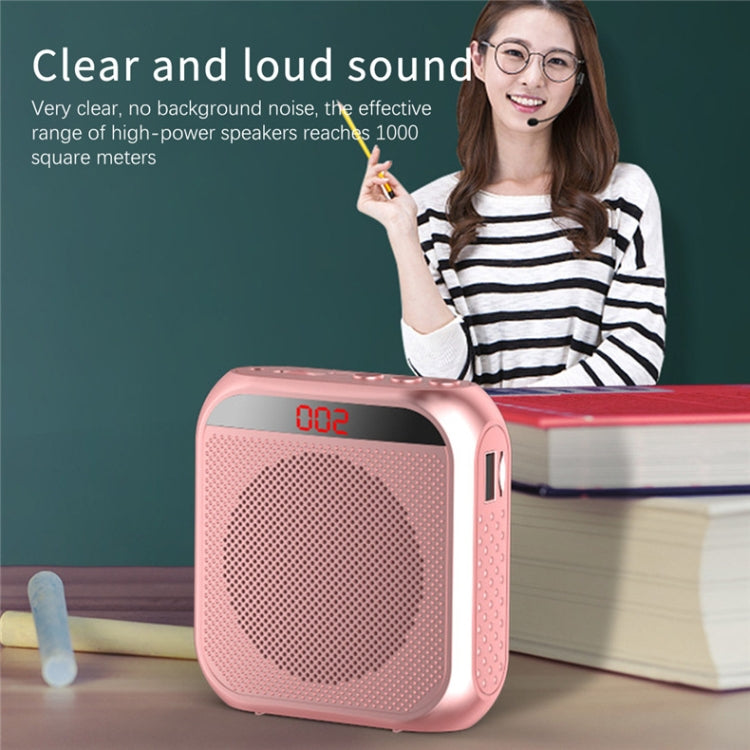 S17 Mini Portable Tour Guide Teaching Loudspeaker with Screen Display, S17 (Rose Gold), S17 (Bright White)