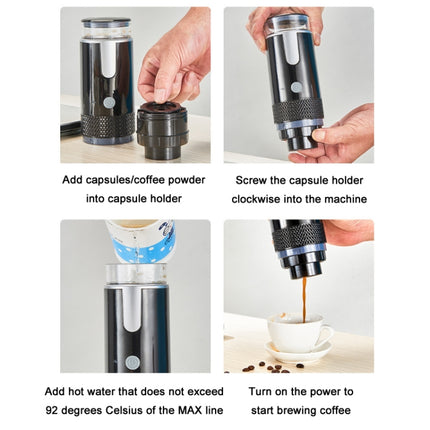 Fully Automatic Portable Wireless Coffee Machine, Black