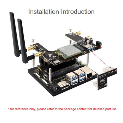 Waveshare SIM7600G-H-M.2 4G Module for Jetson Orin Supports 4G / 3G / 2G Communication And GNSS Positioning, Global Coverage, 32257