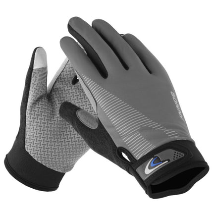 1 Pair QX0002 Sports Sunscreen Touch Screen Non-slip Wear Resistant Shock Absorbing Cycling Gloves, L