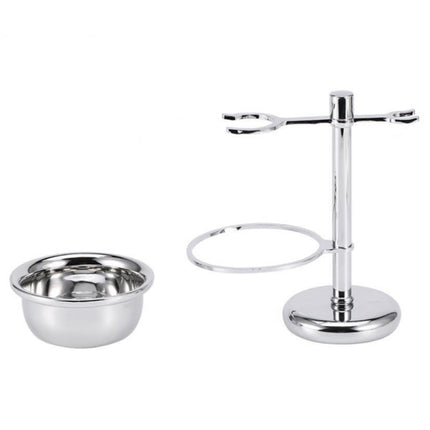 Men Manual Vintage Metal Shaver Stand Set
