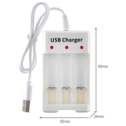 4 PCS BMAX B-03 3 Slot NiMH Battery Charger AA/AAA Battery USB Charger, 3 Slot USB(White)