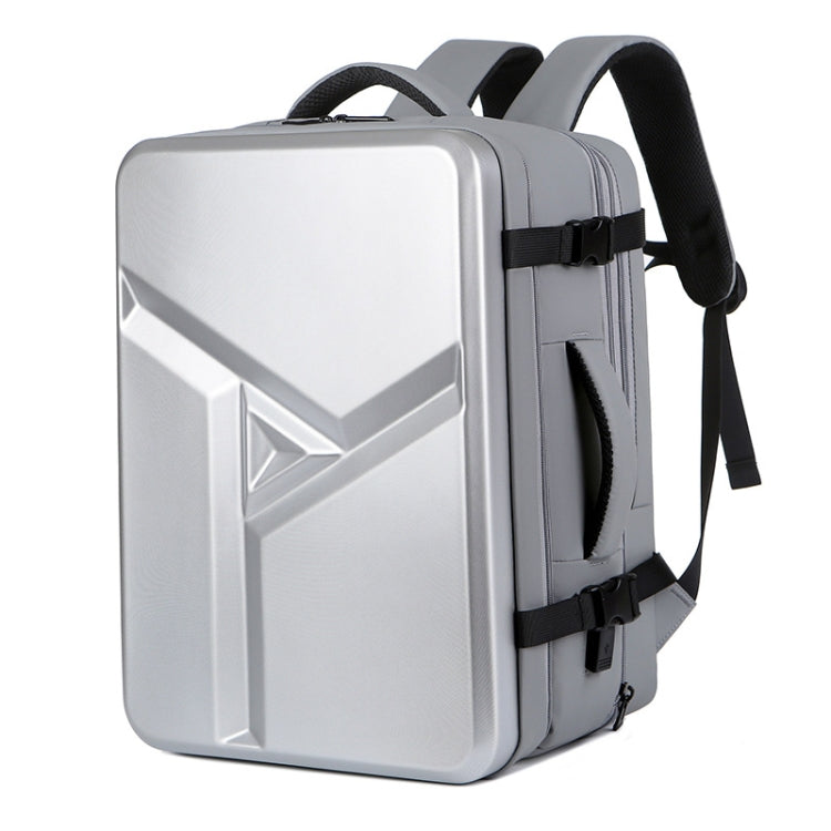 Large-capacity Waterproof Expandable Hard Shell Backpack with USB Charging Hole, 161 Light Grey, 161 Black, 161 Dark Gray, 162 Black, 162 Deep Gray, 162 Light Gray