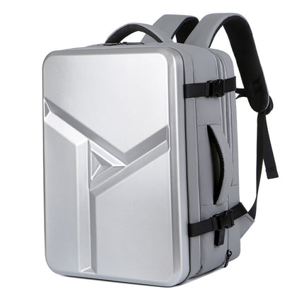 Large-capacity Waterproof Expandable Hard Shell Backpack with USB Charging Hole, 161 Light Grey, 161 Black, 161 Dark Gray, 162 Black, 162 Deep Gray, 162 Light Gray