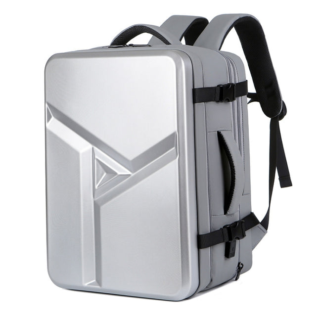 Large-capacity Waterproof Expandable Hard Shell Backpack with USB Charging Hole, 161 Light Grey, 161 Black, 161 Dark Gray, 162 Black, 162 Deep Gray, 162 Light Gray