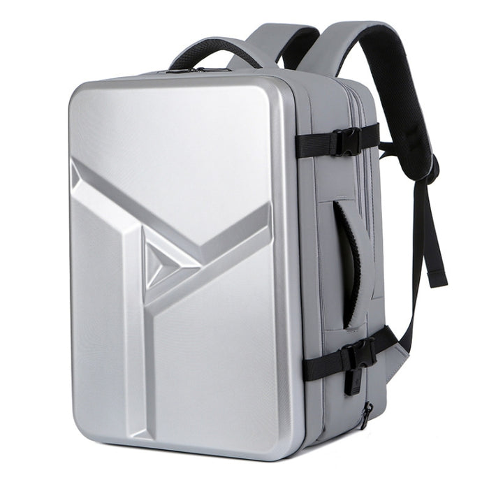 Large-capacity Waterproof Expandable Hard Shell Backpack with USB Charging Hole, 161 Light Grey, 161 Black, 161 Dark Gray, 162 Black, 162 Deep Gray, 162 Light Gray