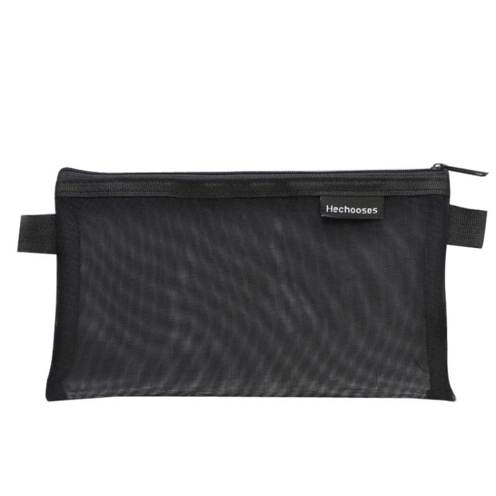 Hechooses D033 Transparent Mesh Exam Portable Pen Bag, Style:, Square (Black), Square (White), Square (Gray), Square (Pink), Square (Green), Triangle (Black), Triangle (White), Triangle (Gray), Triangle (Pink), Triangle (Blue), Triangle (Green)