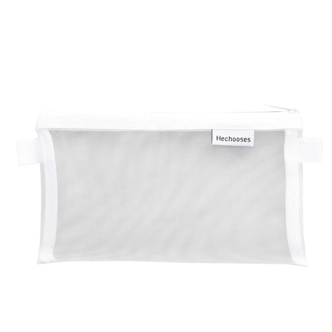 Hechooses D033 Transparent Mesh Exam Portable Pen Bag, Style:, Square (Black), Square (White), Square (Gray), Square (Pink), Square (Green), Triangle (Black), Triangle (White), Triangle (Gray), Triangle (Pink), Triangle (Blue), Triangle (Green)