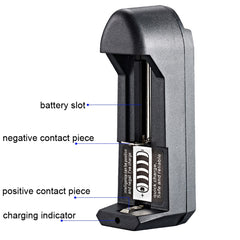 10 PCS BMAX Single Slot Direct Insert Power Supply 18650 Lithium Battery Charger, Single Slot EU Plug(Black), Single Slot US Plug(Black)