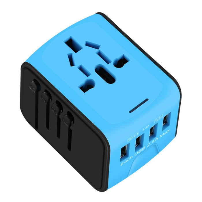 BMAX 199-04U Travel Multifunctional USB Converter 4 USB Universal Socket, BMAX 199-04U Blue, BMAX 199-04U Black