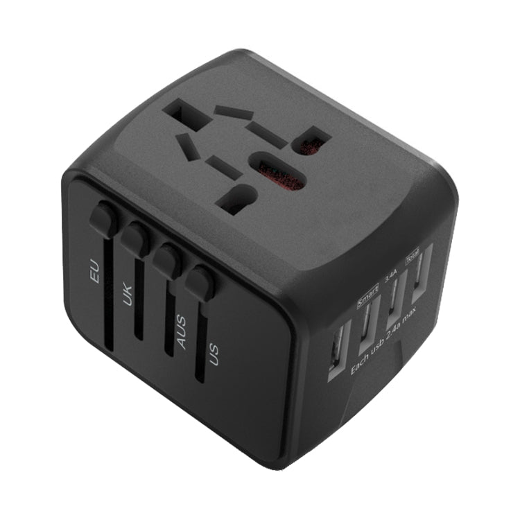 BMAX 199-04U Travel Multifunctional USB Converter 4 USB Universal Socket, BMAX 199-04U Blue, BMAX 199-04U Black