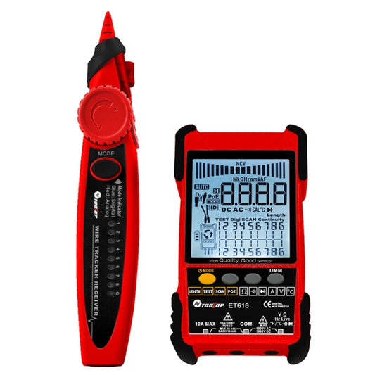 Rechargeable Adjustable Network Cable Tester Wire Tracker POE Cable Tester, ET618 (Red), ET616 (Red), ET616, ET618