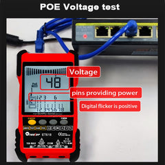 Wiederaufladbarer, einstellbarer Netzwerkkabeltester, Draht-Tracker, POE-Kabeltester, ET616 (rot), ET618 (rot), ET616, ET618