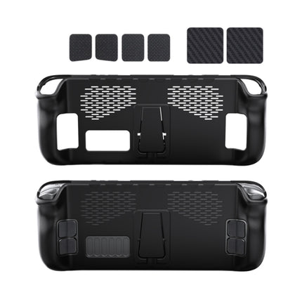 JYS For Steam Deck Handheld TPU Case + Touchpad Button Sticker, TPU Case + Touchpad Button Sticker