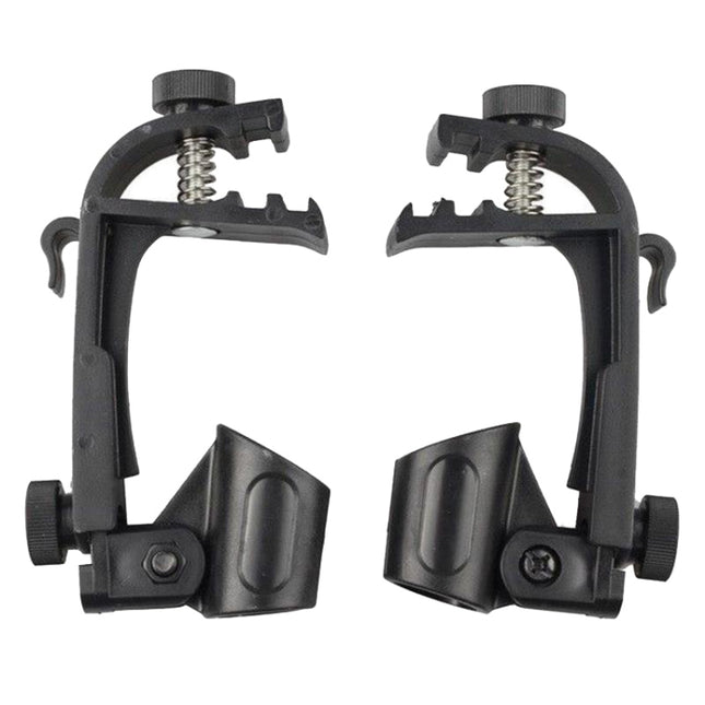 2 PCS  Adjustable Clip On Drum Rim Shock Mount Microphone Mic Clamp Holder, M00661