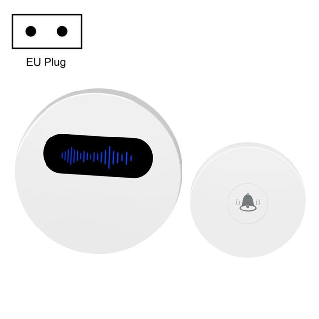 T10-1 1 For 1 Lighting Self-Power Generation Wireless Intelligent Anti -Rainwater Doorbell, T10-1 UK Plug Black, T10-1 EU Plug White, T10-1 EU Plug Black, T10-1 US Plug White, T10-1 US Plug Black, T10-1 UK Plug White