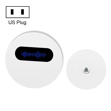 T10-1 1 For 1 Lighting Self-Power Generation Wireless Intelligent Anti -Rainwater Doorbell, T10-1 UK Plug Black, T10-1 EU Plug White, T10-1 EU Plug Black, T10-1 US Plug White, T10-1 US Plug Black, T10-1 UK Plug White