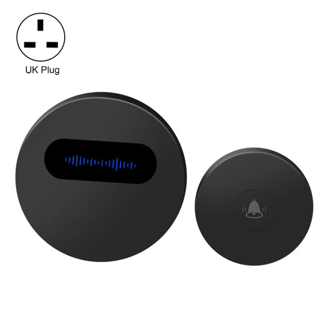 T10-1 1 For 1 Lighting Self-Power Generation Wireless Intelligent Anti -Rainwater Doorbell, T10-1 UK Plug Black, T10-1 EU Plug White, T10-1 EU Plug Black, T10-1 US Plug White, T10-1 US Plug Black, T10-1 UK Plug White