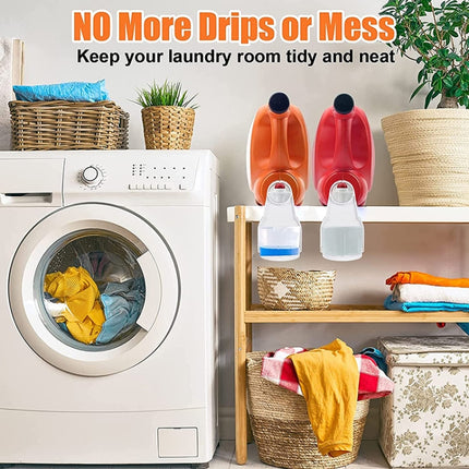 Foldable Laundry Detergent Drip Catcher Tray Cup Holder Soap Dispenser Gadget, White, Black, Yellow, Red