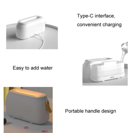 Simulation Flame Aromatherapy Humidifier Bedroom Ambient Light, White, Green, Gray, 3 Colors (RGB)