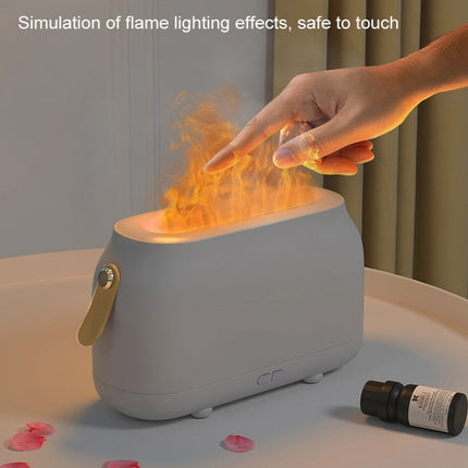 Simulation Flame Aromatherapy Humidifier Bedroom Ambient Light, White, Green, Gray, 3 Colors (RGB)