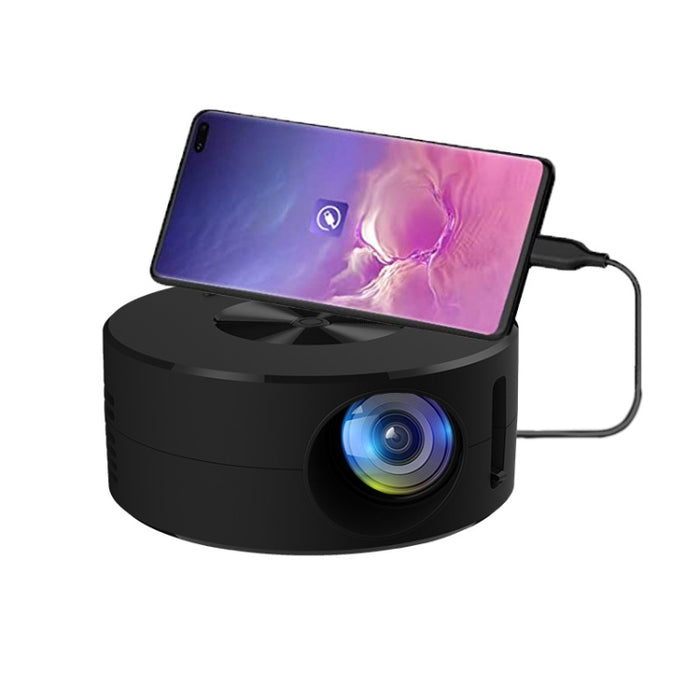 YT200 320 x 180P LED HD Mini-Projektor, Stromversorgung über USB, unterstützt kabelgebundene Verbindung, Telefonbildschirm, Schwarz, Weiß