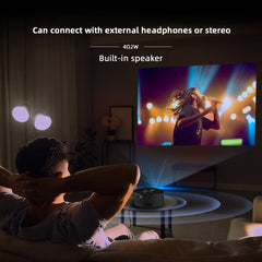 YT200 320 X 180P LED HD Mini Projector USB Powered Support Wired Connection Phone Screen, Black, White