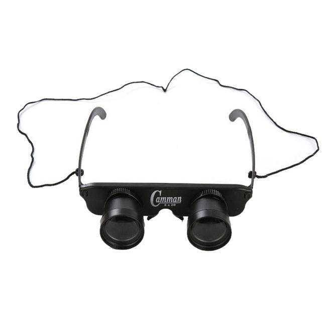 Camman 3 x 28 Adjustable Focus Glass Type Fishing Binoculars ,Spec:, Only  Binoculars, With Zippered Glasses Case