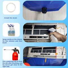 Air Conditioner Cleaning Cover Portable Split Air Conditioning Cleaning Bag, 6 In 1, 10 In 1