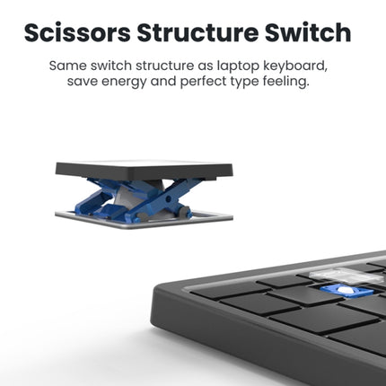 KF7800 Hidden Touchpad Portable Tablet Computer Wireless Bluetooth Keypad With PU Leather