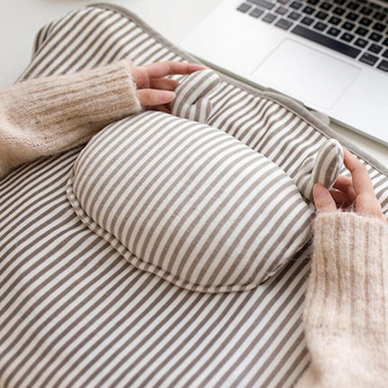 AI-540 72x115cm USB Body Warmer Blanket Office Heater Electric Heating Shawl, 72x115cm Gray Cat Stripes, 72x115cm Pink Rabbit Stripes, 72x115cm Khaki Elk Stripes, 72x115cm Green, 72x115cm Pink
