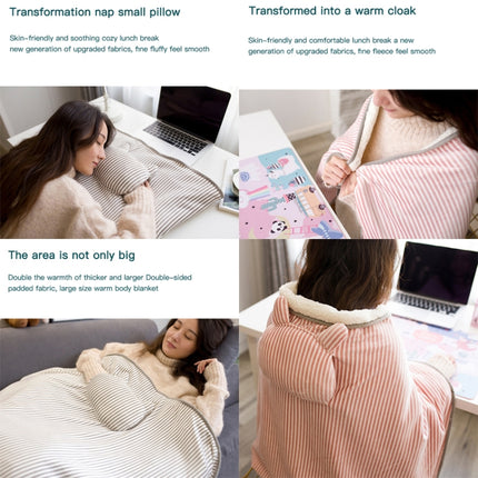 AI-540 72x115cm USB Body Warmer Blanket Office Heater Electric Heating Shawl, 72x115cm Gray Cat Stripes, 72x115cm Pink Rabbit Stripes, 72x115cm Khaki Elk Stripes, 72x115cm Green, 72x115cm Pink