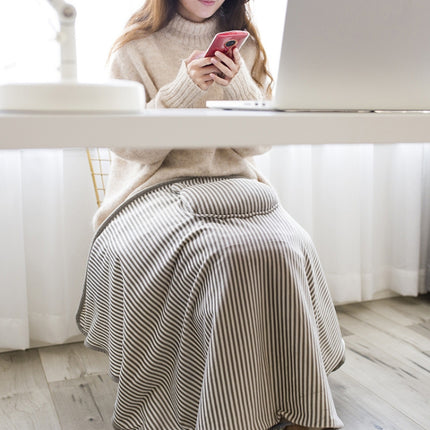 AI-540 72x115cm USB Body Warmer Blanket Office Heater Electric Heating Shawl, 72x115cm Gray Cat Stripes, 72x115cm Pink Rabbit Stripes, 72x115cm Khaki Elk Stripes, 72x115cm Green, 72x115cm Pink