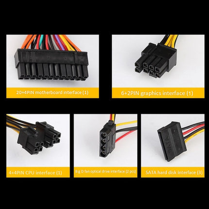 JBON  500WS  ATX 12V  Computer Power Supply With 12cm Fan, 500WS