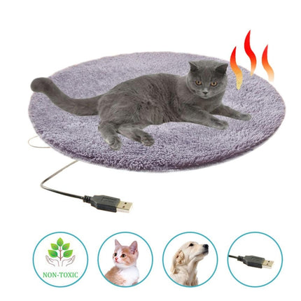 5V USB Pet Electric Heating Pad for Dogs and Cats To Keep Warm, Short Plush (Grass Green), Short Plush (Gray Purple), Short Plush (Sapphire Blue), Short Plush (Light Camel), Short Plush (Pink), Short Plush (Silver Gray)