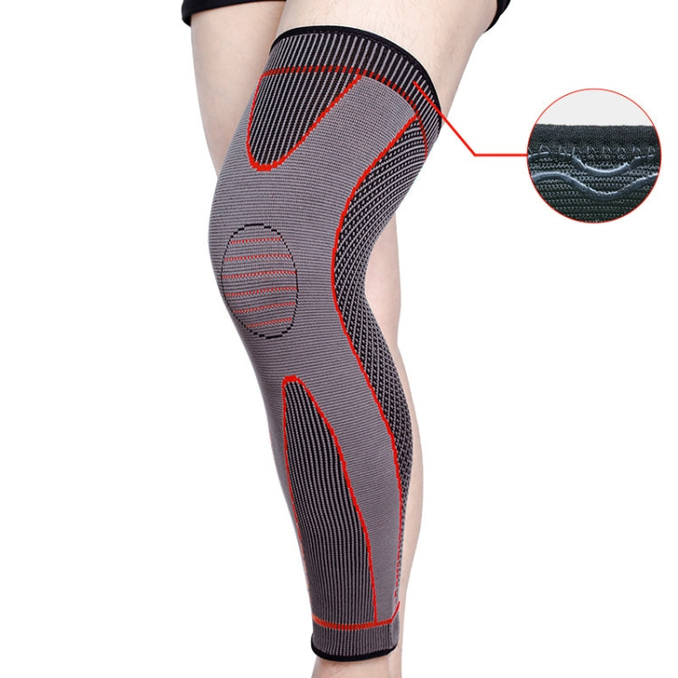 Nylon Knitted Riding Sports Extended Knee Pads, XL