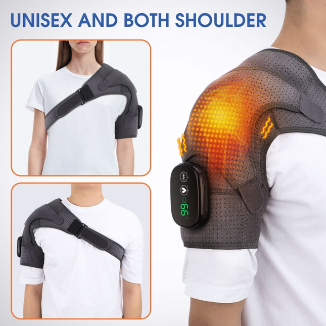 Electric Heating Shoulder Pads Massager Joint Brace Vibration Massage