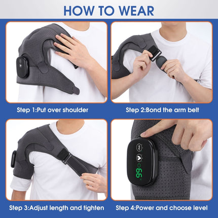 Electric Heating Shoulder Pads Massager Joint Brace Vibration Massage