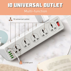 LDNIO SC10610 30W 10+6 Ports Multifunctional Travel Home Office Fast Charging Socket, Spec:, UK Plug, EU Plug, US Plug