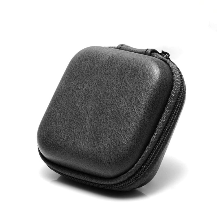 Retro Leather USB Data Cable Storage Bag Earphone Headset Case Pouch Box, Black, Brown, Gray