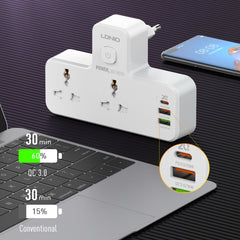 LDNIO SC2311 20W PD+QC 3.0 Multifunctional Home Fast Charging Socket with Night Light Function, Spec:, EU Plug, UK Plug, US Plug