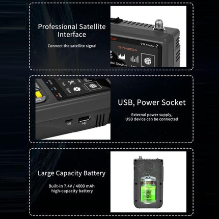 GTMedia Full HD Digital Satellite Finder With 3.5 Inch LCD Screen, With Bag
