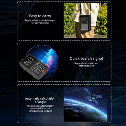 GTMedia Full HD Digital Satellite Finder With 3.5 Inch LCD Screen, With Bag