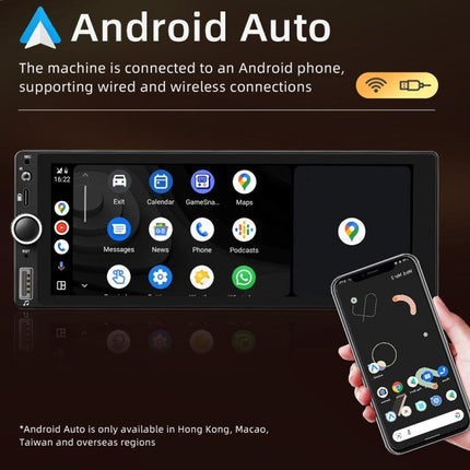 Car Radio Wireless Bluetooth Hands-Free Android Navigation, 2+64G