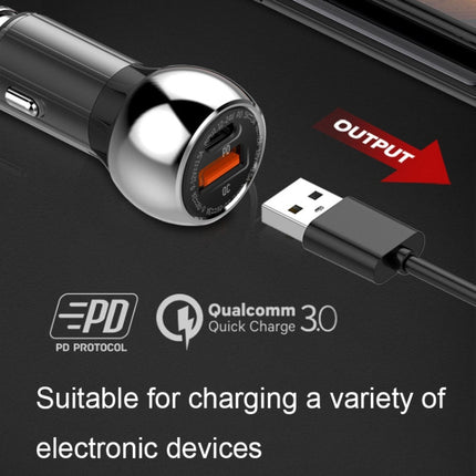 LDNIO C1 36W PD + QC 3.0 Car Fast Charger High Power Intelligent USB Car Charger, with Micro USB Cable, with 8 Pin Cable, with USB-C/Type-C Cable