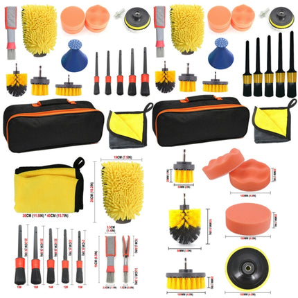19 PCS / Set Car Beauty Cleaning Brush Details Brush Washing Glove Tool Set